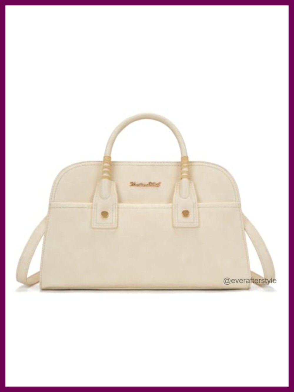 Structured Satchel Bag for Women Top Handle Crossbody Purse Faux Leather